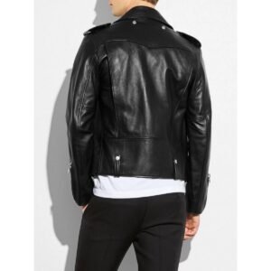 Zafy Leather Men's Black Jacket 100% Real Lambskin Biker Moto Racer Leather Jacket - Image 2