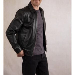 Zafy Leather Men's Black Leather Jacket Pure Soft Sheepskin Coat Jacket - Image 5