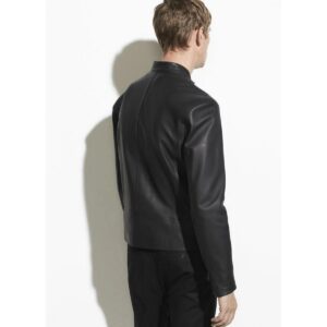 Zafy Leather Men's Black Leather Jacket 100% Pure Soft Sheepskin Biker Jacket - Image 2