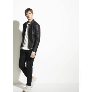 Zafy Leather Men's Black Leather Jacket 100% Pure Soft Sheepskin Biker Jacket - Image 3