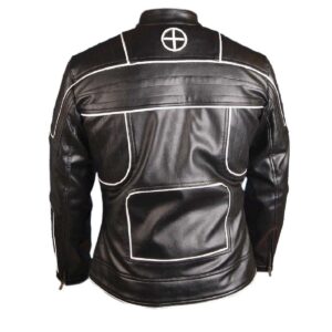 Zafy Men's Black X-Men Style Leather Jacket Pure Sheepskin Biker Motorcycle Jacket - Image 2