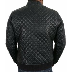 Zafy Leather Quilted Leather Jacket Mens Original Lambskin Bomber Jacket Biker Jacket - Image 2