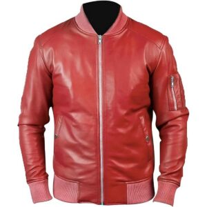 Zafy Leather Men's Bomber Jacket Pure Soft Sheepskin Dark Red Leather Jacket - Image 3