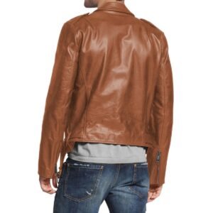 Zafy Leather Men's Genuine Lambskin 100% Premium Biker Leather Coat Jacket - Image 2