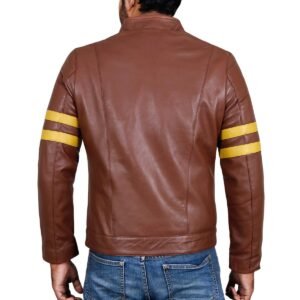 Zafy Leather Tan 100% Genuine Lambskin Leather Jacket For Men Biker Cafe Racer Jacket - Image 2