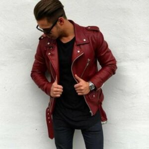 Zafy Leather Men Genuine Lambskin Leather Jacket Biker Motorcycle Cafe Racer Jacket - Image 2