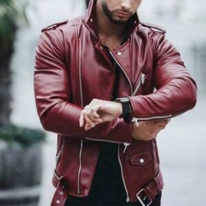 Zafy Leather Men Genuine Lambskin Leather Jacket Biker Motorcycle Cafe Racer Jacket - Image 1