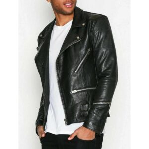 Zafy Leather New Men's Black Leather Jacket Real Lambskin Stylish Wear Casual Jacket - Image 1