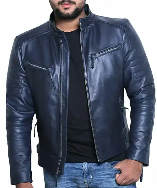 Men Biker Leather Jacket