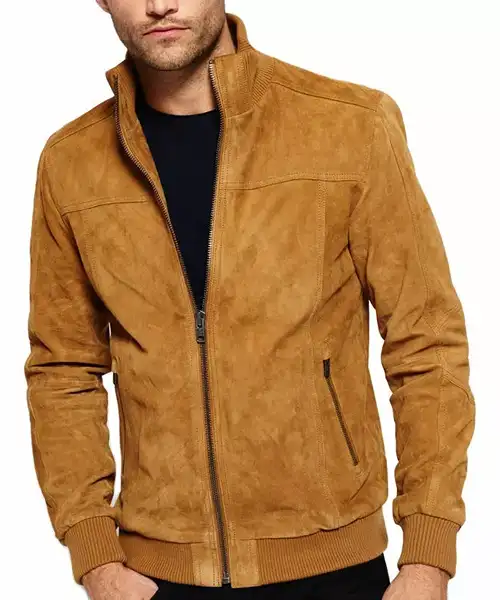Men Leather Suede Jacket
