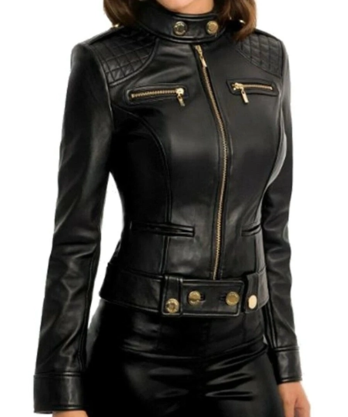 Moto Leather Jacket for Women